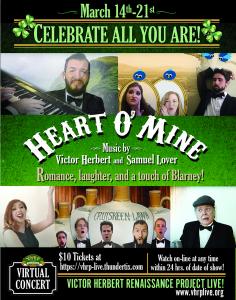 VHRP LIVE! presents Heart O’ Mine an Irish themed Virtual Concert