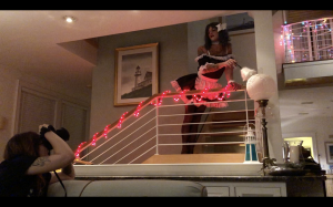 Scarlett is photographed by a Gloss beautician.