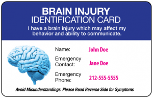 brain injury identification card
