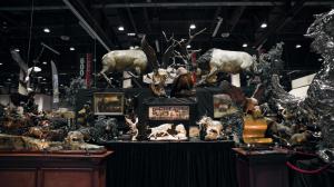 trade show booth of treasure investments corp and foundry michelangelo 40 foot by 40 foot booth at Safari Club International National Convention in Reno 2020