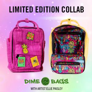 Limited Edition Dime Bags Ellie Paisley Collab Hot Box | Mini Backpacks | Hempster | Artist Bag Dime Bags