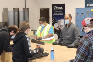 An instructor at the BCI Skills Center trains students for competitive employment