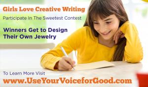 Girls Participate in Creative Writing Contest Winners Land Opportunity to Work With Parrish Walsh #fictionjewelry #useyourvoiceforgood www.UseYourVoiceforGood.com