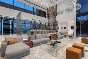 Gorgeous living room of One100, with branded interiors