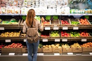 healthy food in grocery store