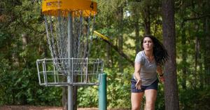  Disc golf offers competitive fun or just a good time.