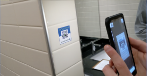 QR Code-activated application for confirming cleaning proceedures