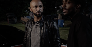 Tyler Perry's series "Ruthless" stars David Bianchi as Lilo who unapologetically sets the record straight with Lenny Thomas as Dikhan, the second in command to the Highest.
