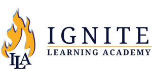 flame logo with text Ignite Learning Academy