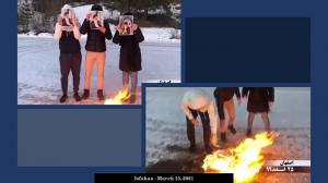 March 2021 - Iran, Fire Festival - Torching Khamenei's posters and effigies  (1)