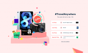 Wondershare Filmora X #TravelAnyWhere Campaign Prizes