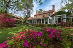 Houston Manor House with azaleas