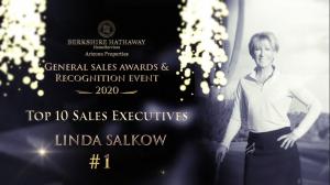 Linda Salkow was named Berkshire Hathaway HomeServices Arizona Properties' #1 sales executive for 2020