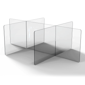 Modular Sneeze Guard Table Divider