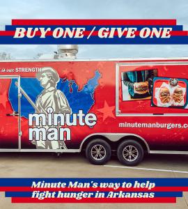 Minute Man Restaurant in Jacksonville, AR use food trucks to feed the hungry in Arkansas
