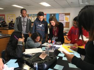EnCorps teacher Krisztina Hagey with her students at Hoover High School