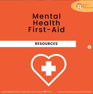 Mental Health First Aid, a guide to supporting yourself and others in mental health maintenance.