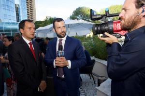 Giuseppe Ambrosio being interviewed by CNBC