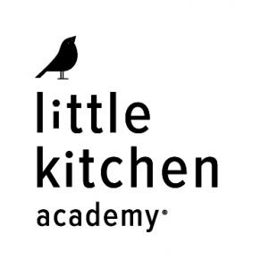 Black Little Kitchen Academy logo with black bird image
