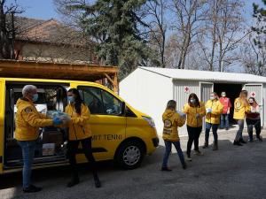 The Volunteer Ministers brought food and Easter treats to the Red Cross for delivery to homeless and impoverished families in rural communities