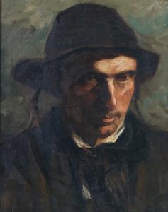 Oil on canvas portrait of a gentleman by Jozef Israels