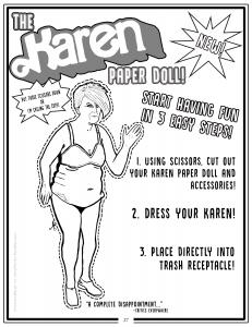 Karens Cut out Paper Doll