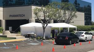 Members of the public get COVID-19 PCR and antibody tests at Phamatech's San Diego laboratory and office.
