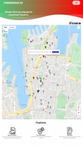 www.findavenue.io venue link to COVID Safe Check-in example