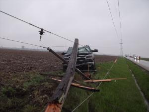 photo of power line on a truck