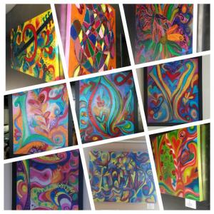 COLORME Artist Debra Murrow Shows New Art at Squarz Pies Scottsdale & Pita Jungle Desert Ridge