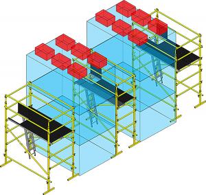 No tools assembly work platform