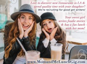 Parents participate in Recruiting for Good referral program to earn travel for their kids. Girls participate in monthly Mom and Me Lunch Gig to write dining reviews and earn more for trips. #seetheworldforgood #creativegigsforkids www.SeetheWorldforGood.com
