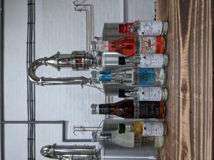 Spirit of Wales Distillery Premium Distilled Welsh Spirits with Fever Tree Tonic and Mixers in the Newport Distillery.