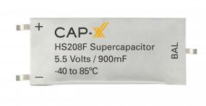 Thin prismatic CAP-XX HS208F supercap