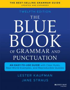 The Blue Book of Grammar and Punctuation
