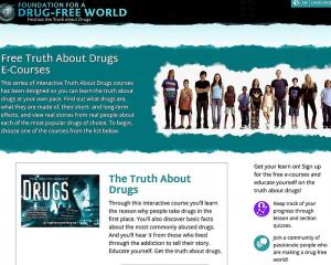 Truth About Drugs eCourses available free of charge on Foundation for a Drug-Free World website