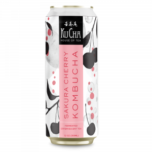 Sakura Cherry kombucha tantalizes with flavors of cherry and premium Japanese green tea.