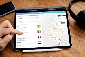 Travel information portal on iPad