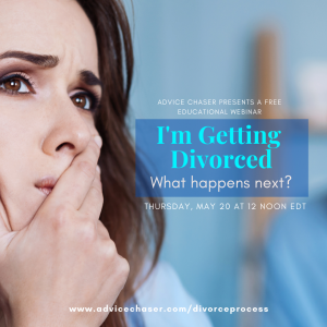Info on Advice Chaser's free educational webinar on divorce finances