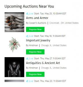 Bidsquare’s “Auctions Near Me” page