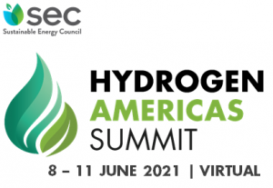 Logo of the Hydrogen Americas Summit -  8-11 June, 2021