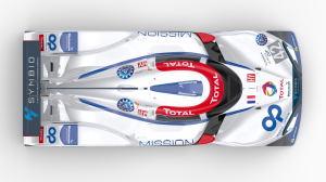 Top view of the MissionH24 race car