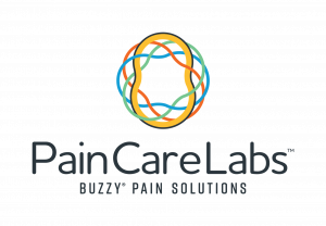 Image of Pain Care Labs Logo with tagline "Buzzy Pain Solutions"