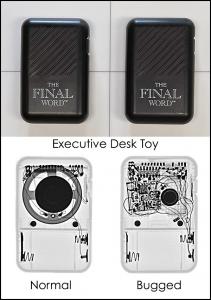 X-ray The Final Word. An executive desk toy which has been bugged.
