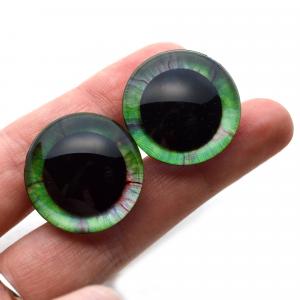Green Zombie Plastic Safety Eyes for Doll Making