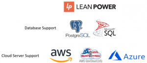 Lean Power supports popular database and cloud servers.