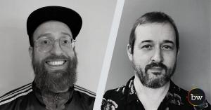 Head shot photography of both Thomas Barlow and Mark Davis from Bywire News