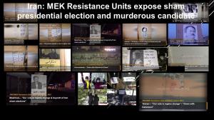 June 11, 2021 - Iran - MEK Resistance Units expose sham presidential election and murderous candidate.