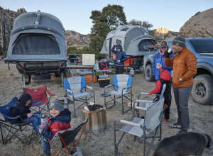 Families enjoying outdoor adventures with their XGRiD Campers