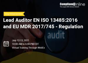 Lead Auditor EN ISO 13485:2016 and EU MDR 2017/745 - Regulation